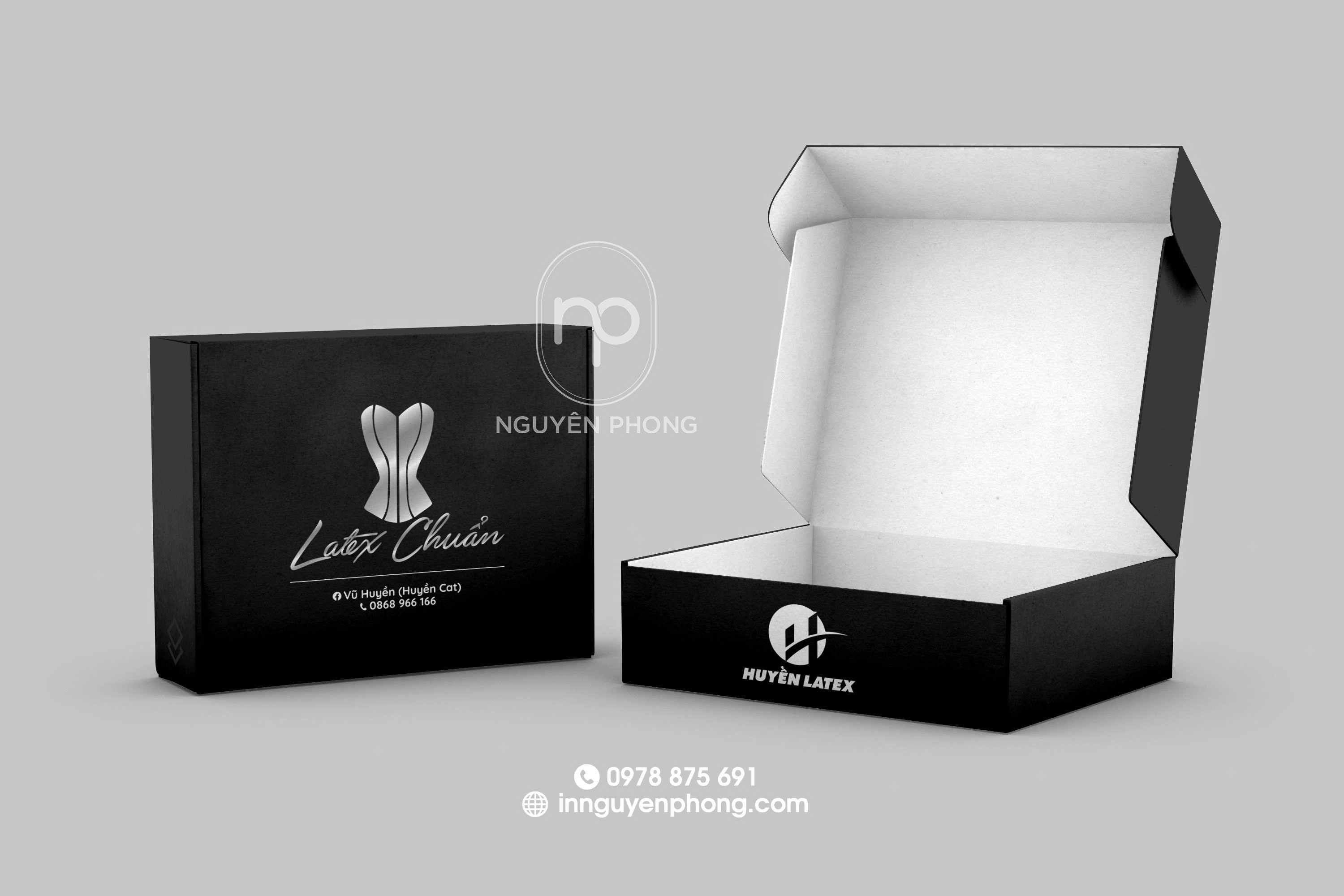 Hộp carton đựng thắt lưng in tên thương hiệu